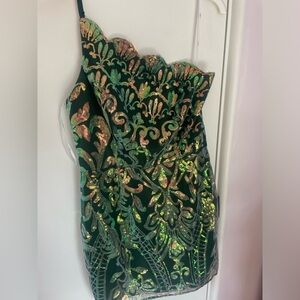 Sequin Green Party dress